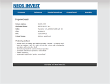Tablet Screenshot of neosinvest.cz